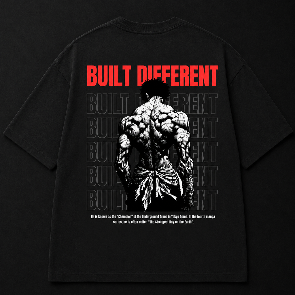 BUILT DIFFERENT UNISEX OVERSIZED TEES